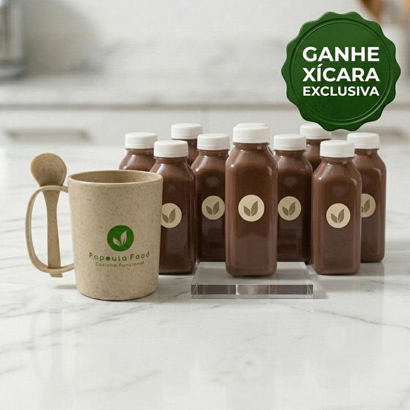 Chocolate Quente Funcional com Caldo de Ossos —  11 g de proteína + 6g de colágeno | Sem Lactose - 300ml - 10 unid.