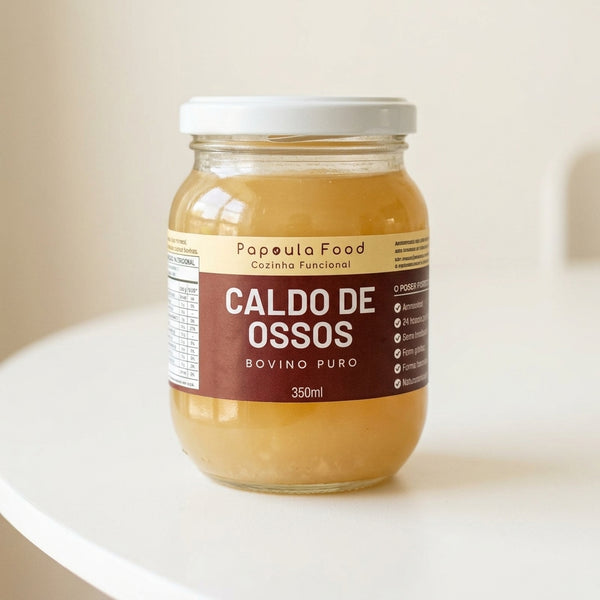Caldo de Ossos Bovino Puro — Cocção de 48h, 10g de Colágeno | 250ml