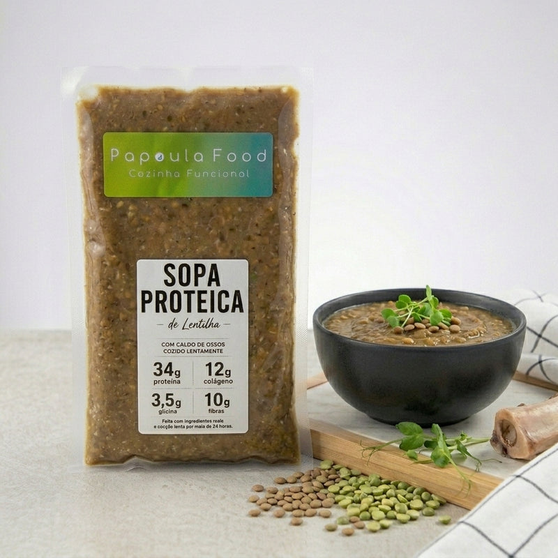 Sopa de Lentilha Proteica — Com 34g de Proteína | Especiarias Funcionais 400 g