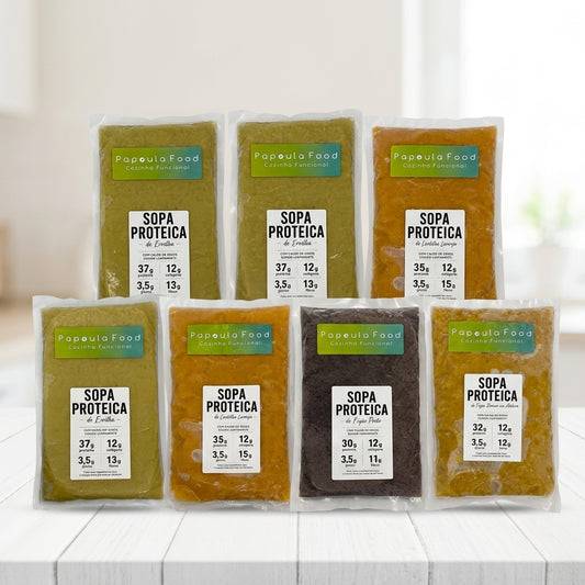 Kit Sopas Proteicas — 7 unidades — + de 30g de Proteína cada - 400 g