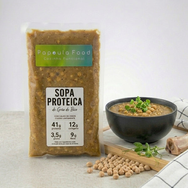 Sopa de Grão-de-Bico Proteica — Com 41g de Proteína | Cremosa e Anti-inflamatória 400 g