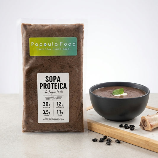 Sopa de Feijão Preto Proteica — Com 30 g de Proteína | Conforto Funcional 400 g