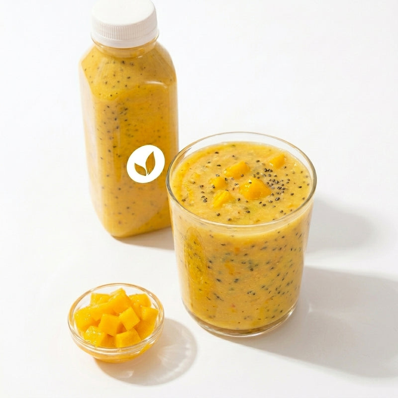 Shake Proteico de Manga — Tropical, Cremoso e Rico em Proteína de Arroz | Sem Lactose - 300 ml