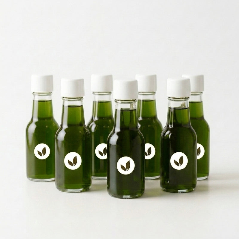 Shot Verde 50 ml — Limão, Spirulina, Abacaxi e Cúrcuma | Detox e Imunidade (Kit 7 unid)