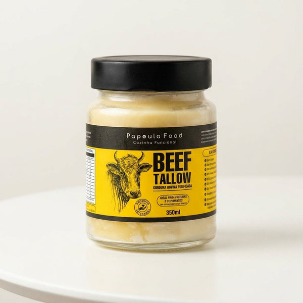 Gordura Bovina Pura (Beef Tallow) — Artesanal, Ancestral, ideal para Cozinhar | 350ml